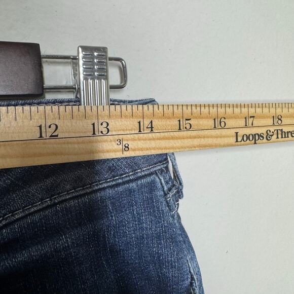 Ariat Trouser Jeans Women’s Size‎ 29R Dark Wash Raw Hem Wide Leg Stretch Denim - Picture 2 of 9